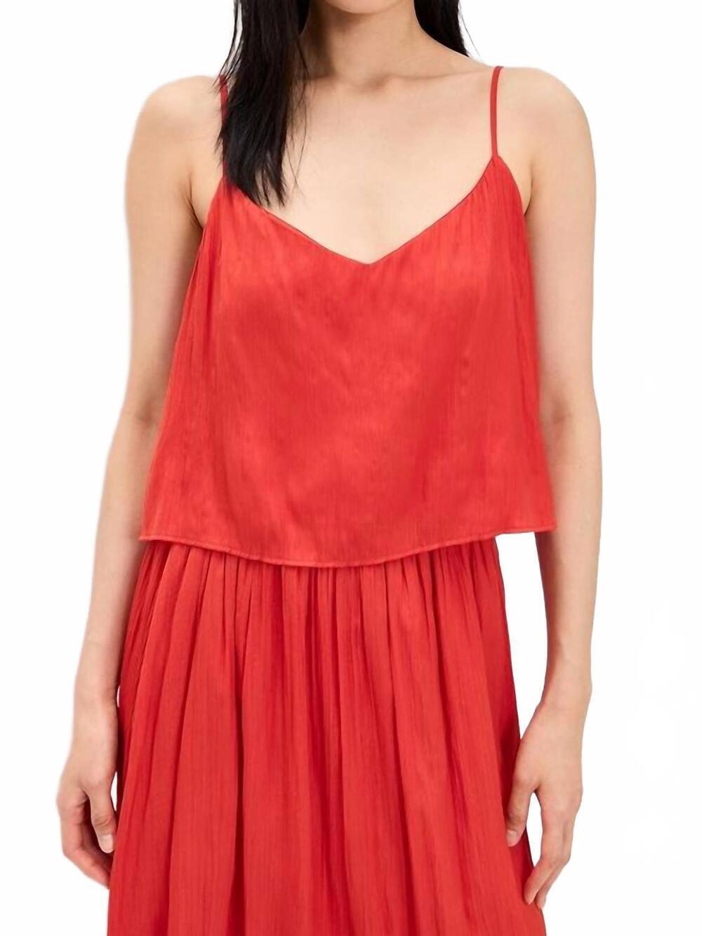 NEW Z SUPPLY fiore satin crop tank top - plus in cabana red